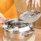 🎁2026 New Arrivals 50% OFF💥201 Stainless Steel Tempura Fryer Pot – Thermometer, Drain Rack, Deep‑Body ✨