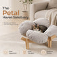 🎁2026 New Arrivals 50% OFF💥Elevated Petal Shaped Wooden Pet Bed with Cushion – Orthopedic Support, Breathable Design & Durable Solid Wood – A Cozy Retreat for Your Furry Friend ✨