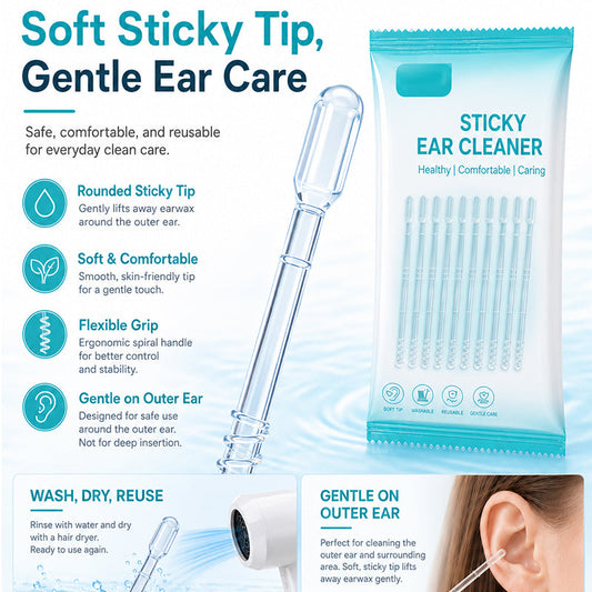 🎁2026 New Arrivals 50% OFF💥Gentle Sticky Ear Cleaning Sticks for Dry Earwax