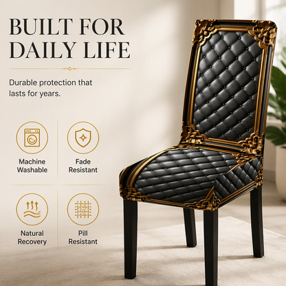 🎁2026 New Arrivals 50% OFF💥Washable Baroque Chair Cover — Stretch Fit, Royal Gold Pattern