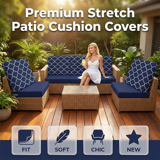 🎁2026 New Arrivals 50% OFF💥 Stretch Patio Cushion Covers | 4/8PC Refresh🪑
