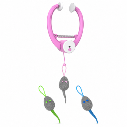 🎁2026 New Arrivals 50% OFF💥Automatic Hanging Cat Toy — Electric Bouncing Mouse, Door Clip Mount