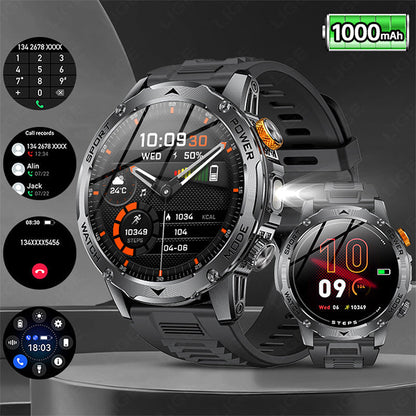 🎁2026 New Arrivals 50% OFF💥Smart Watch: 1000mAh Battery, 1.7" HD Display, 100+ Sports Modes, LED Flashlight, Interchangeable Straps