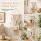 🎁2026 New Arrivals 50% OFF💥Bohemian Hand Woven Macrame Wall Hanging Floating Shelf for Books and Plants Living Room Decor