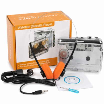 🎁2026 New Arrivals 50% OFF💥Transparent Portable Cassette Player & Tape to MP3 Converter with Type-C