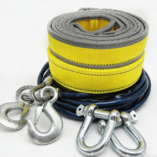 🎁2026 New Arrivals 50% OFF💥 8 Ton Tow Rope – Heavy-Duty Strap, Forged U-Shackles, Reflective Strip ✨