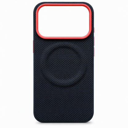 🎁2026 New Arrivals 50% OFF💥 Magnetic Woven Texture Phone Case with Gold Trim – Anti-Slip, Shockproof, Wireless Charging ✨