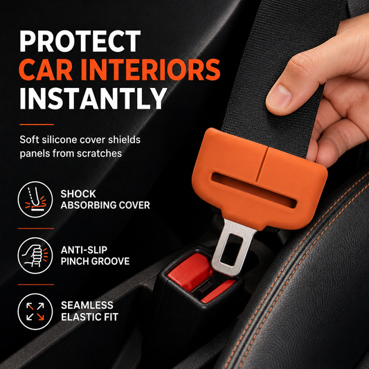 🎁2026 New Arrivals 50% OFF💥 Universal Silicone Seat Belt Buckle Cover – Anti-collision, Anti-scratch, Noise Reduction 🚗