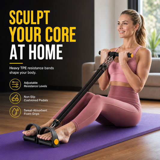 🎁2026 New Arrivals 50% OFF💥Multifunctional Pedal Resistance Band Elastic Pull Rope for Abdominal Exercise Home Workout Yoga and Pilates Fitness for Men and Women