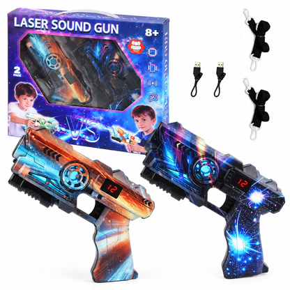 🎁2026 New Arrivals 50% OFF💥 Laser Battle Set — 2 Blasters & Vests, 90ft Range 🌟