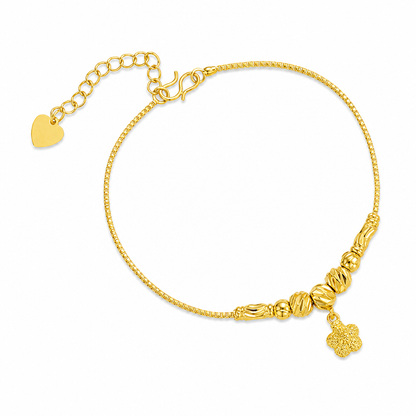🎁2026 New Arrivals 50% OFF💥Women Double Layer Gold Tone Heart Charm Anklet with Small Beads Foot Jewelry Gift