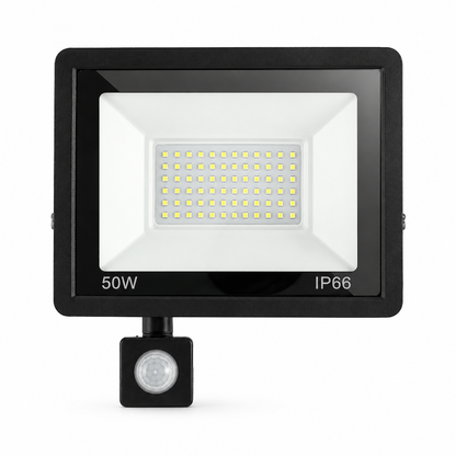 🎁2026 New Arrivals 50% OFF💥50W Outdoor LED Flood Light with Smart PIR Motion Sensor and Remote Control IP66 Waterproof Aluminum Security Light