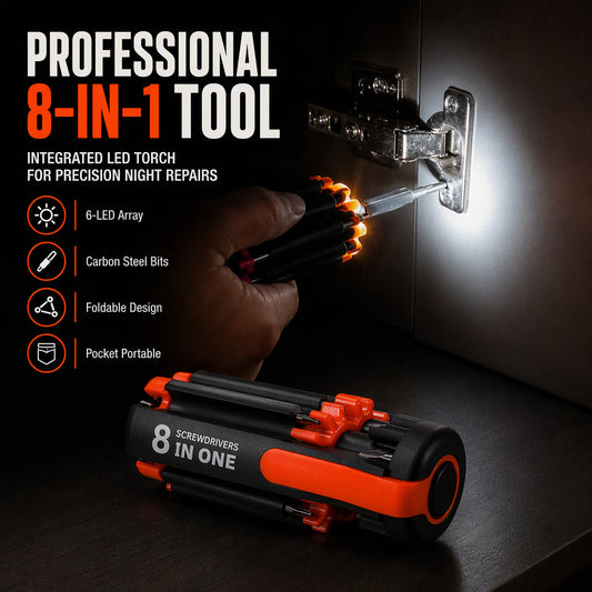 🎁2026 New Arrivals 50% OFF💥 Folding Multi-Bit Screwdriver with LED