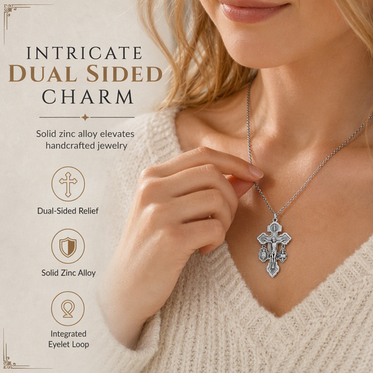 🎁2026 New Arrivals 50% OFF💥✝️Zinc Alloy Pardon Crucifix with and Saint Benedict Medals Religious Charm for Jewelry Making