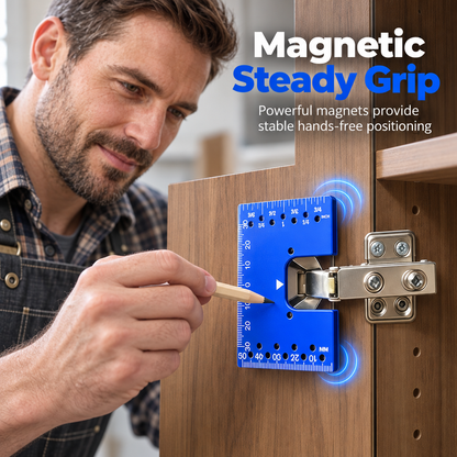 🎁2026 New Arrivals 50% OFF💥🧲 Aluminum Alloy Hinge Jig – Accurate Positioning, Magnetic Hold, Fast Setup ✅