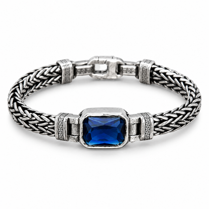 🎁2026 New Arrivals 50% OFF💥Vintage Sterling Silver Meander Bracelet – Handmade Braided Unisex Hip-Hop Jewelry💎