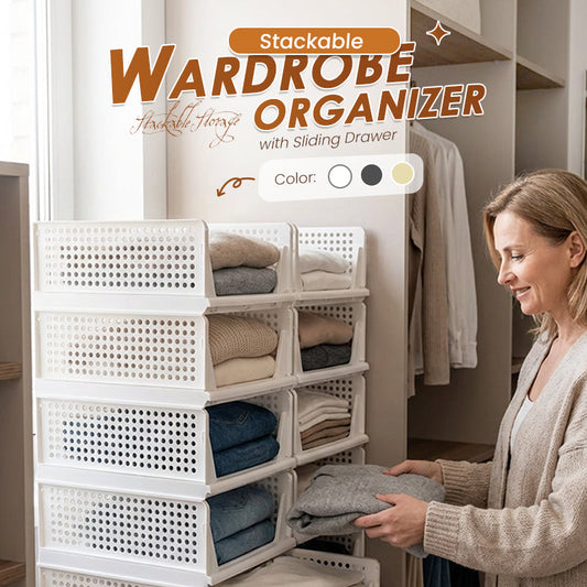 🎁2026 New Arrivals 50% OFF💥Stackable Wardrobe Organizer with Sliding Drawer
