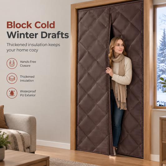 🎁2026 New Arrivals 50% OFF💥Thickened Magnetic Thermal Insulated Door Curtain Windproof and Soundproof Oxford Cloth Cotton Door Screen for Winter