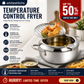 🎁2026 New Arrivals 50% OFF💥201 Stainless Steel Tempura Fryer Pot – Thermometer, Drain Rack, Deep‑Body ✨